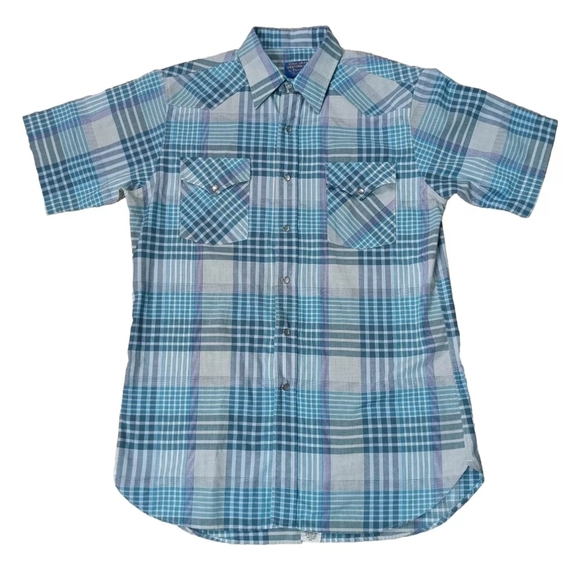 Pendleton Other - VIintage Pendleton Mens Sz L High Grade Western Cowboy Plaid Pearl Snap Shirt